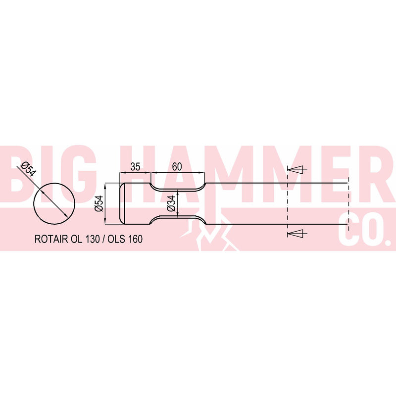 Rotair OL130 , OLS160 Chisel and Point