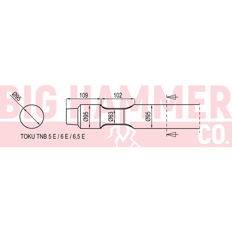 Toku/Striker TNB-6E, TNB-5E points and chisels