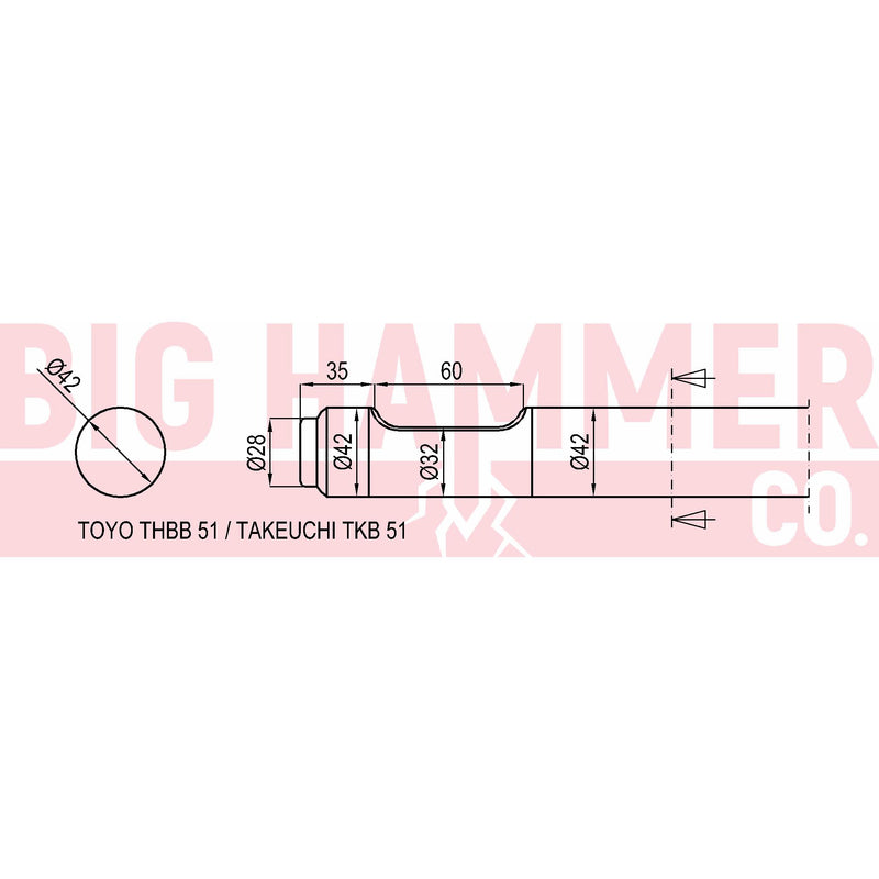Toyo THBB51 , TAKEUCHI TKB51 Chisel and Point