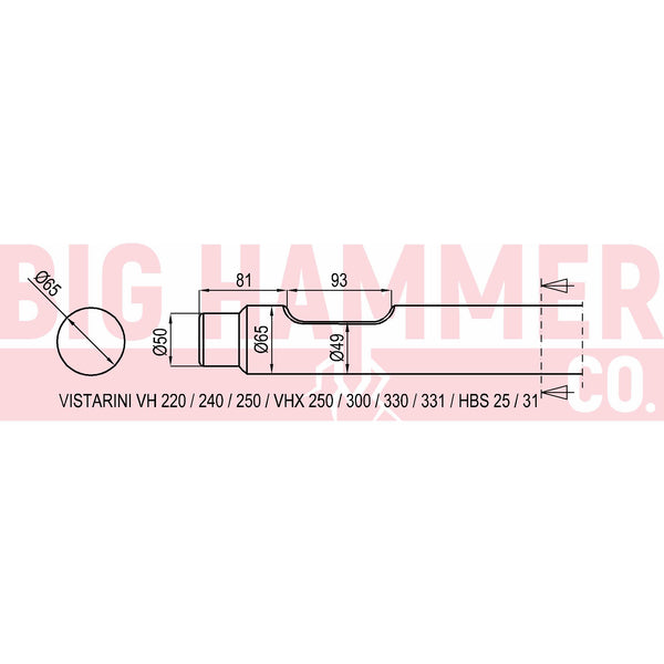 Vistarini VH220 , 240 , 250 , VHX250 , 300 , 330 , 331 , HBS25 , 31 Chisel and Point