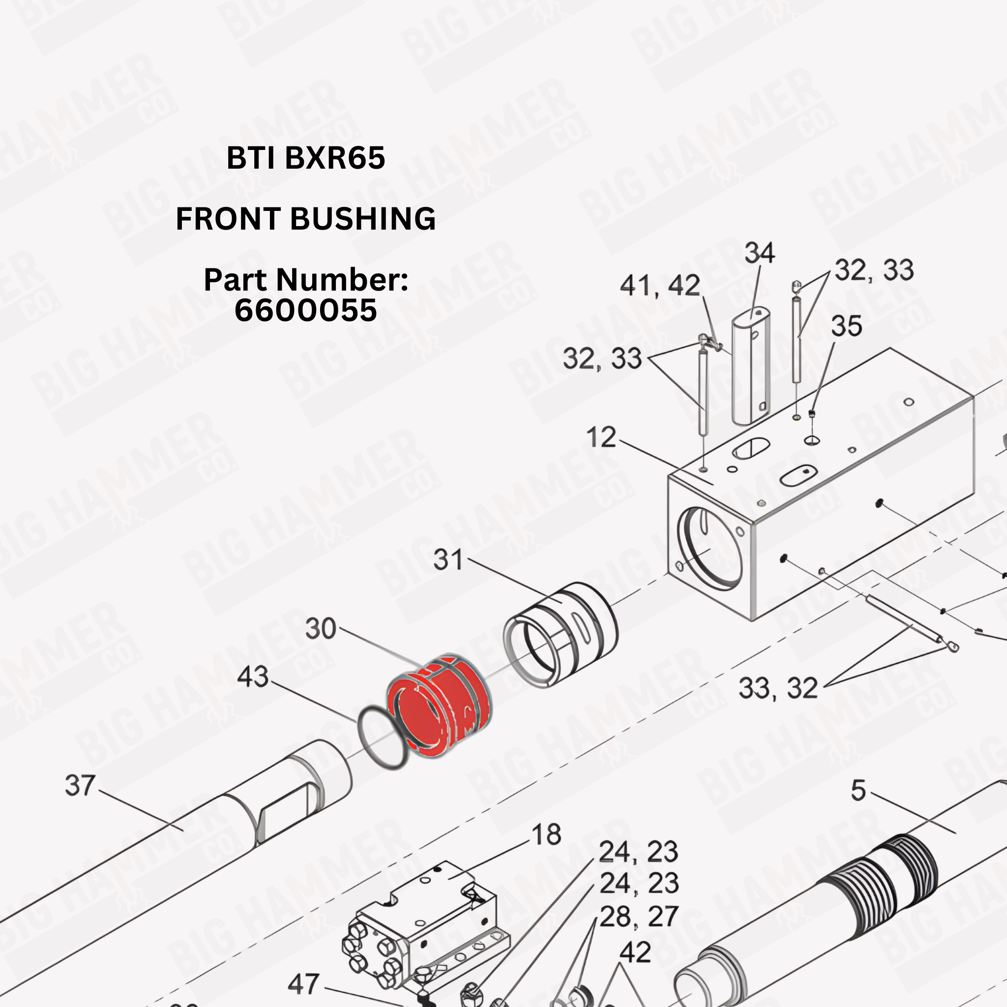 BTI BXR65 Front Bushing