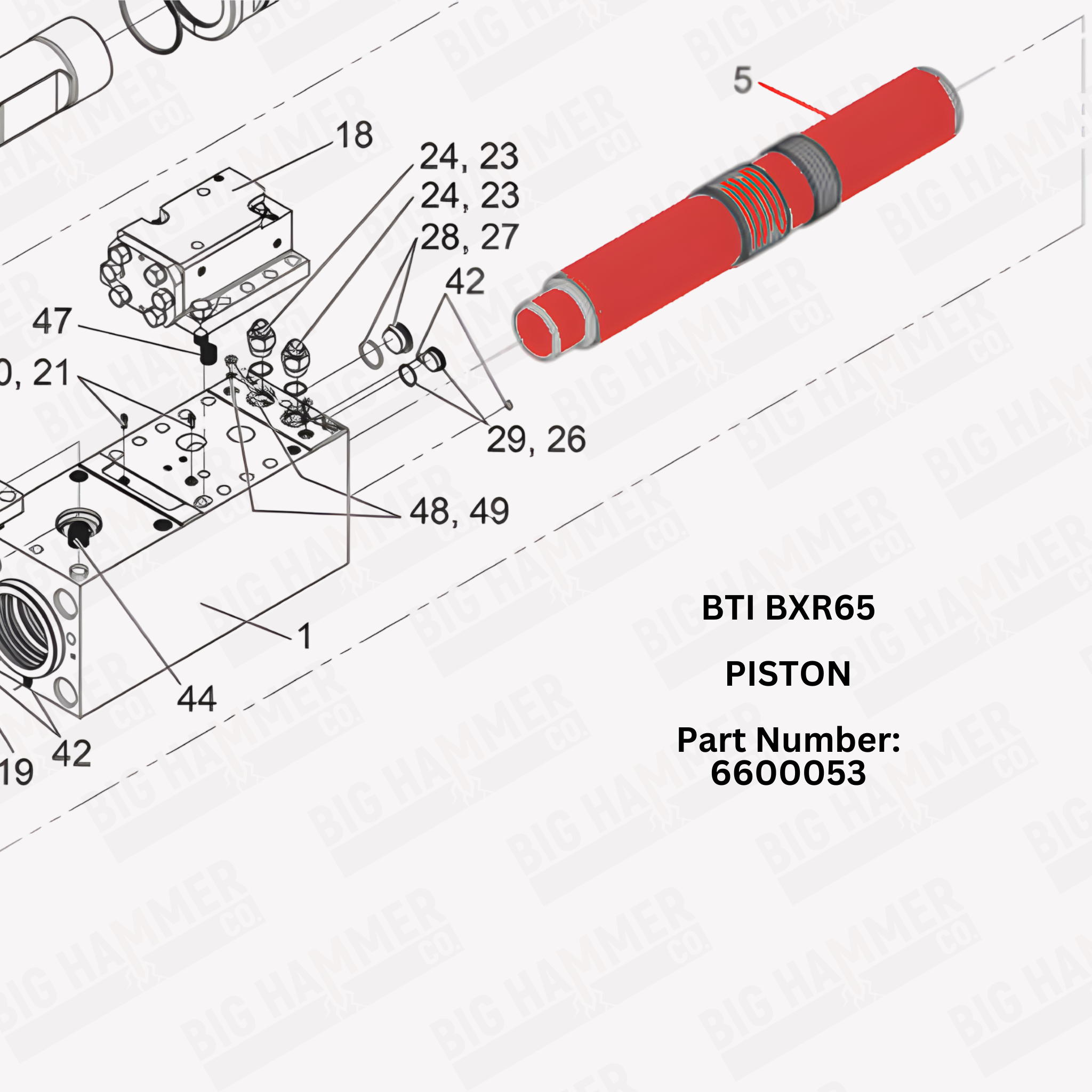 BTI BXR65 Piston