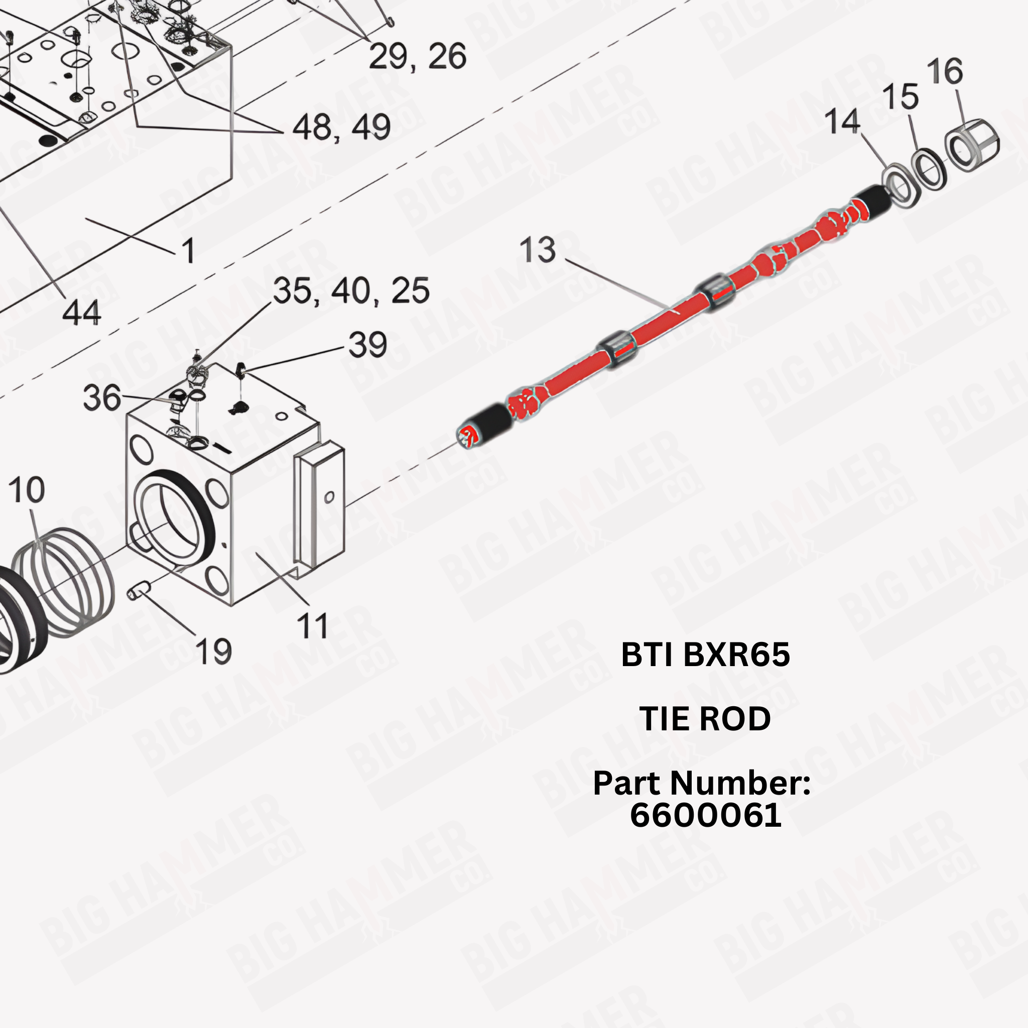 BTI BXR65 Tie Rod