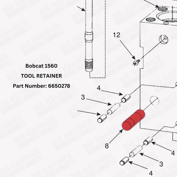 Bobcat 1560, 1250X Tool Retainer