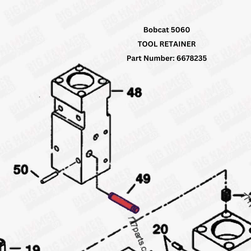 Bobcat 5060 Tool Retainer