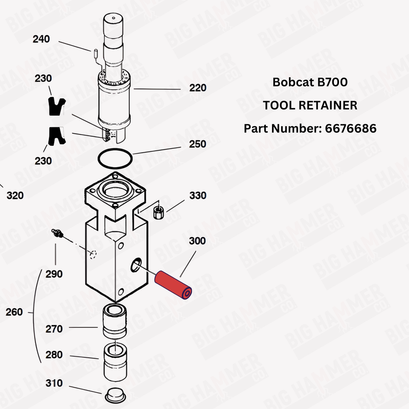 Bobcat B700 Tool Retainer