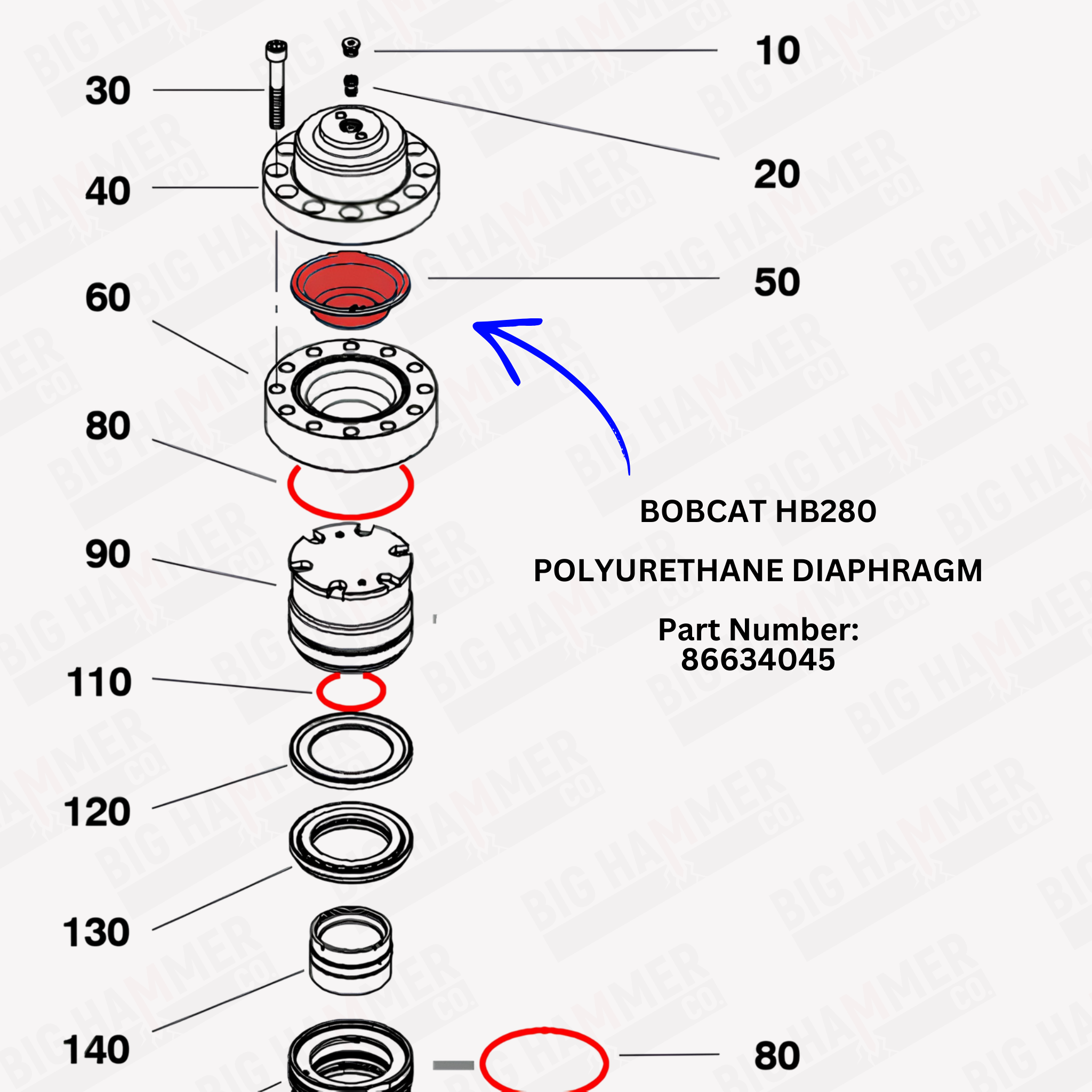 Bobcat HB280 Polyurethane Diaphragm