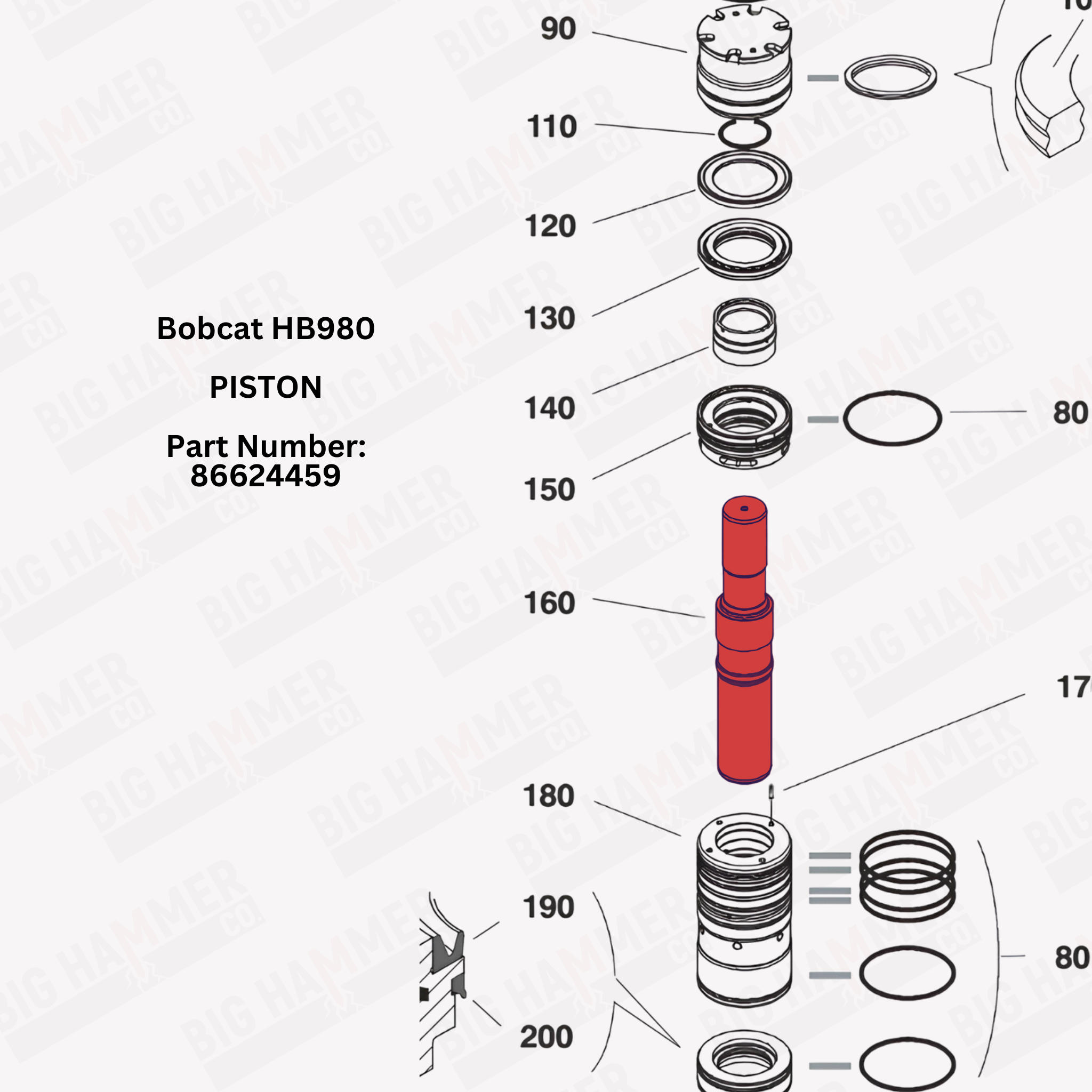 Bobcat HB980 Piston