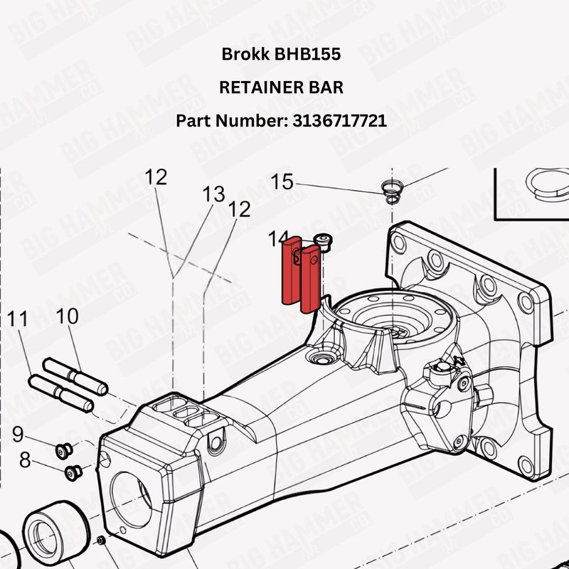 Brokk BHB155 Retainer Bar