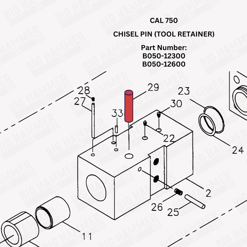 CAL 750 Chisel Pin (Tool Retainer)