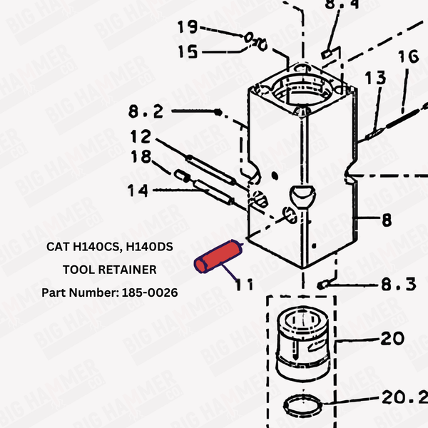 CAT H140CS, H140DS Tool Retainer
