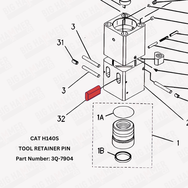 CAT H140S Retaining Pin