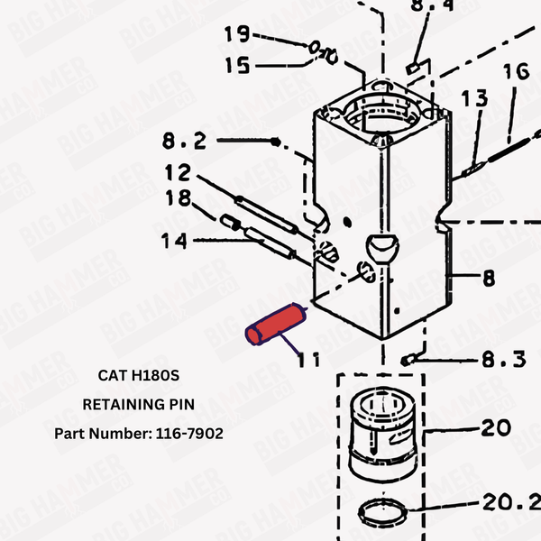 CAT H180S Retaining Pin