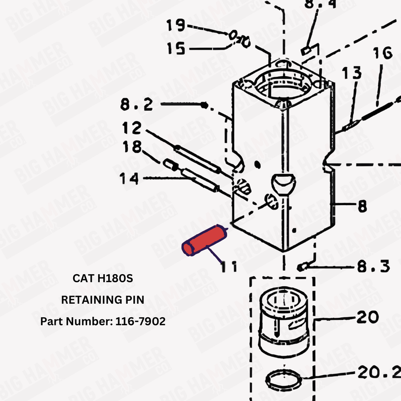 CAT H180S Retaining Pin