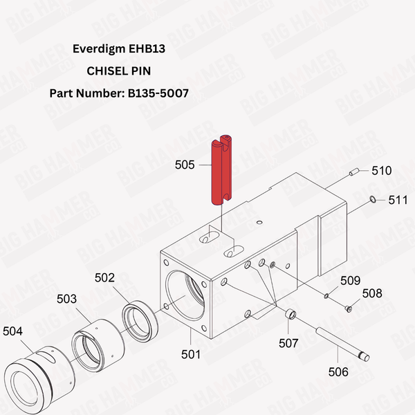 Everdigm EHB13 Chisel Pin (Tool Retainer)