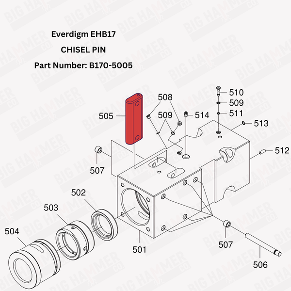 Everdigm EHB17 Chisel Pin (Tool Retainer)