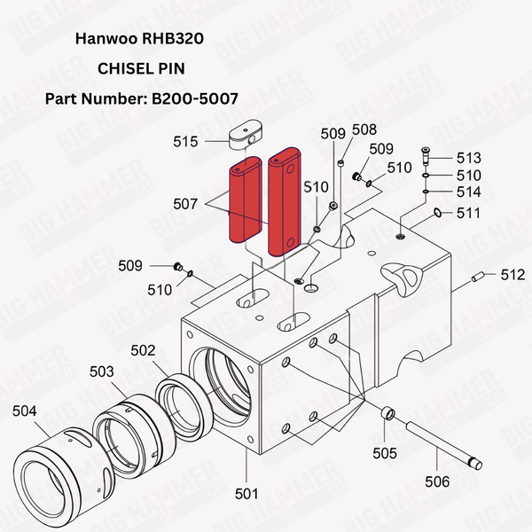Hanwoo RHB320 Chisel Pin (Tool Retainer)