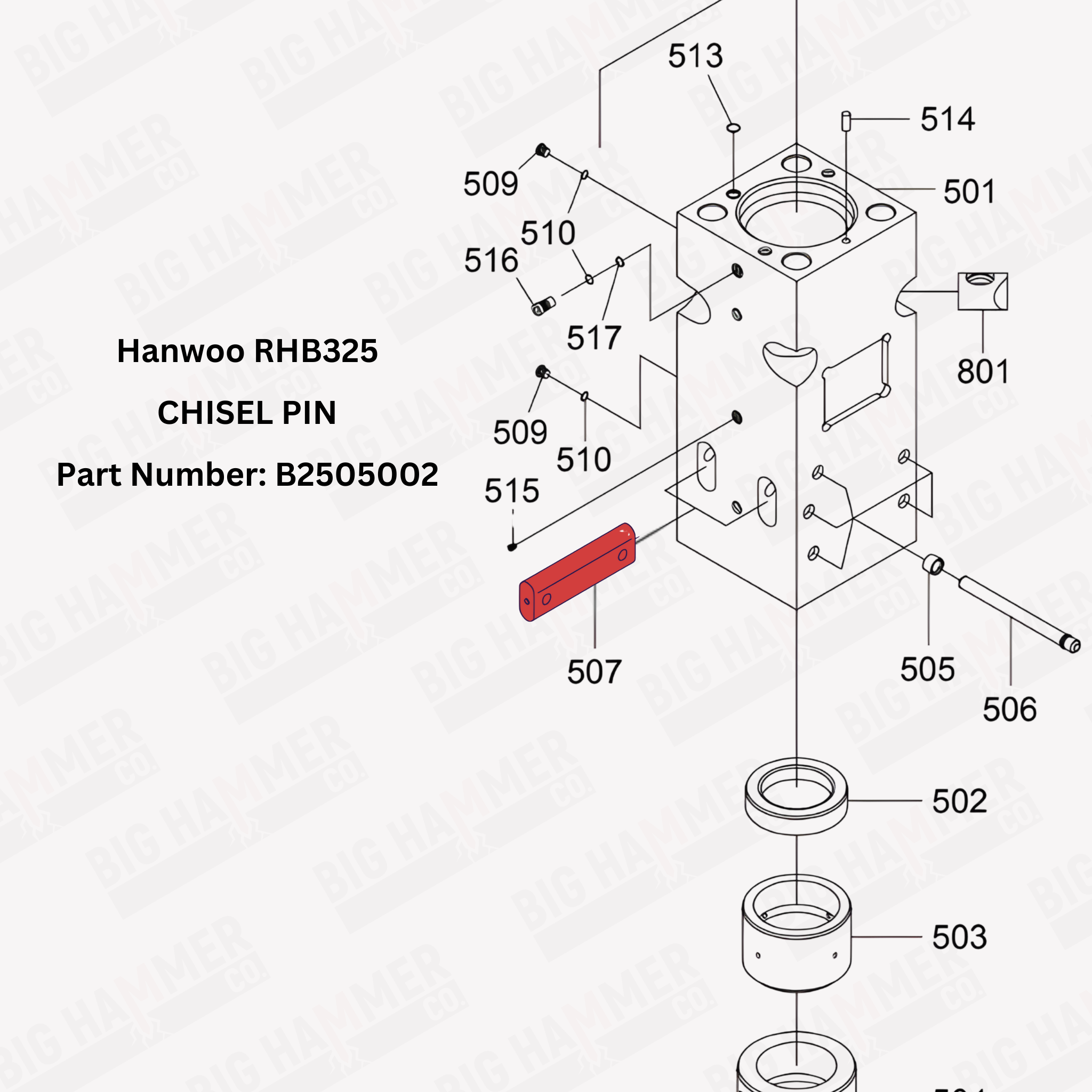 Hanwoo RHB325 Chisel Pin (Tool Retainer)