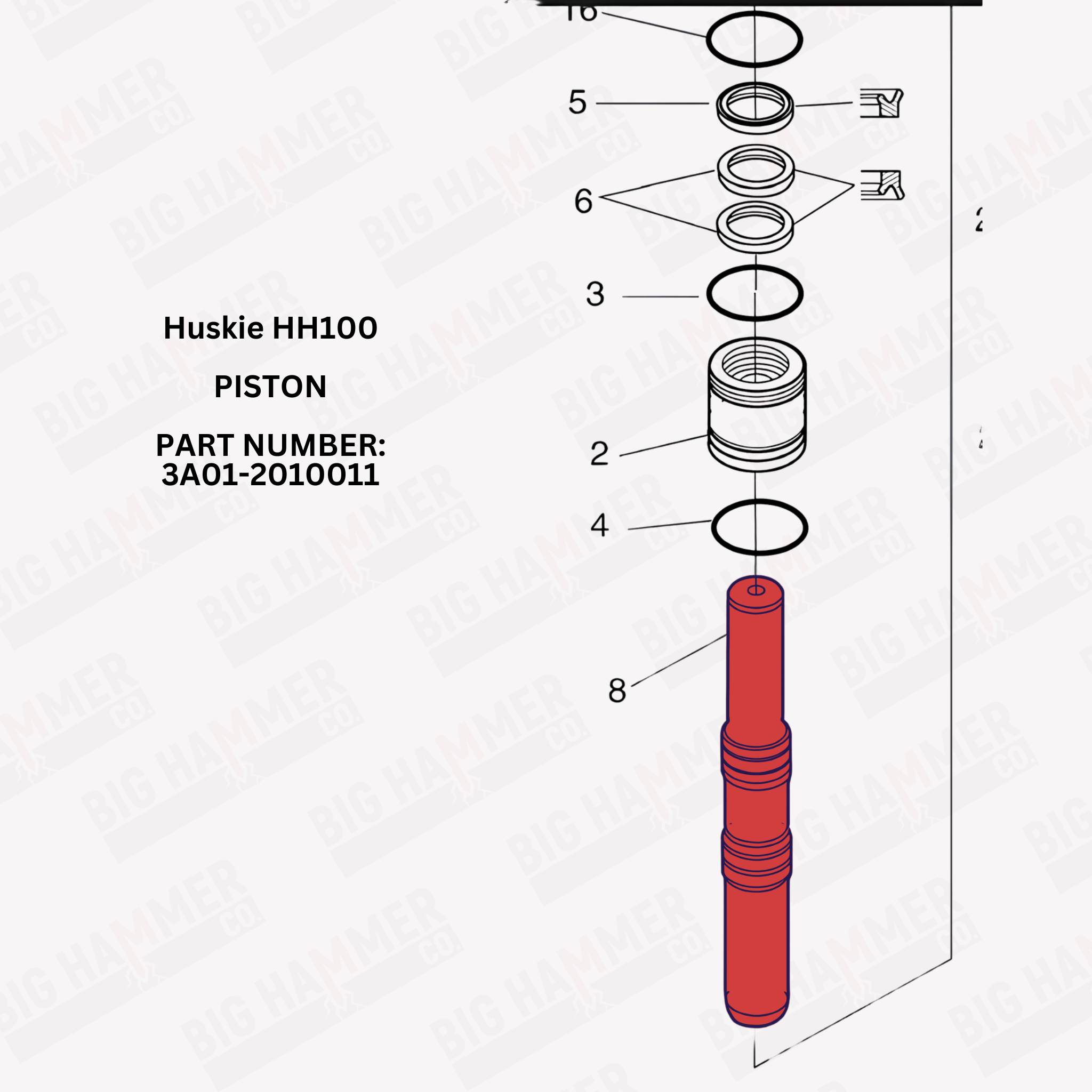 Huskie HH100 Piston