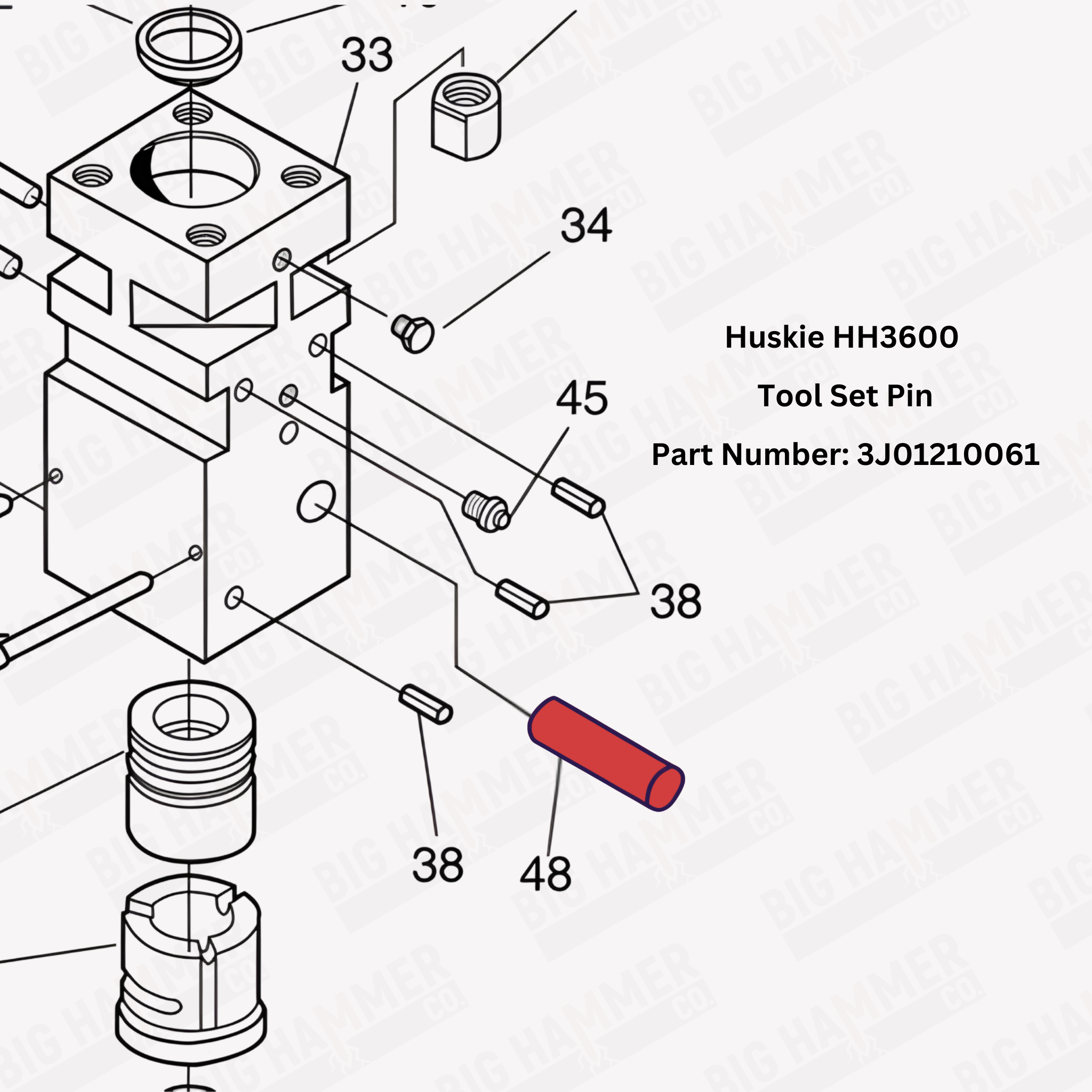 Huskie HH3600 Tool Set Pin