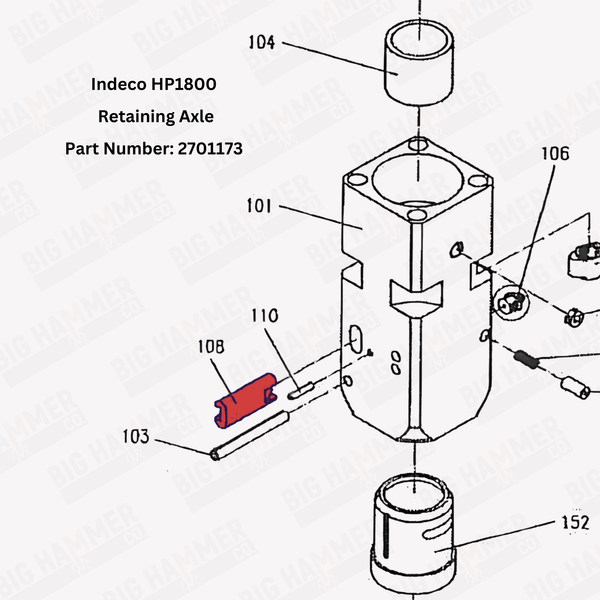 Indeco HP1800 Retaining Axle