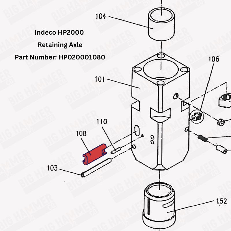 Indeco HP2000 Retaining Axle