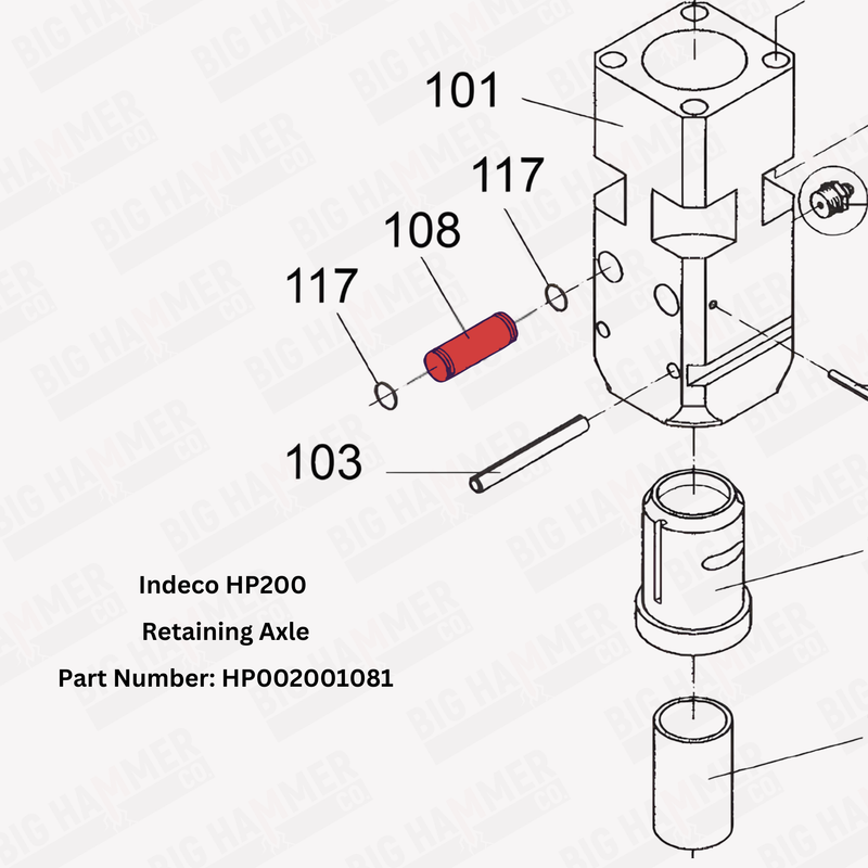 Indeco HP200 Retaining Axle