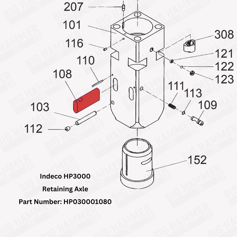 Indeco HP3000 Retaining Axle