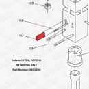 Indeco HP700, HP700W, MES621, MES650 Retaining Axle