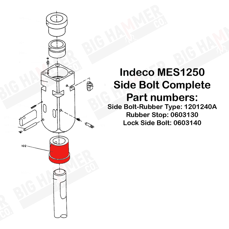 Indeco MES1250 Side Bolt Complete