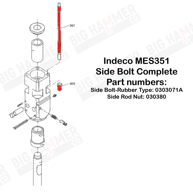 Indeco MES351 Side Bolt Complete