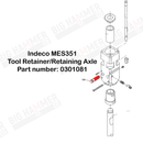 Indeco MES351 Tool Retainer