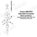 Indeco MES553 Side Bolt Complete