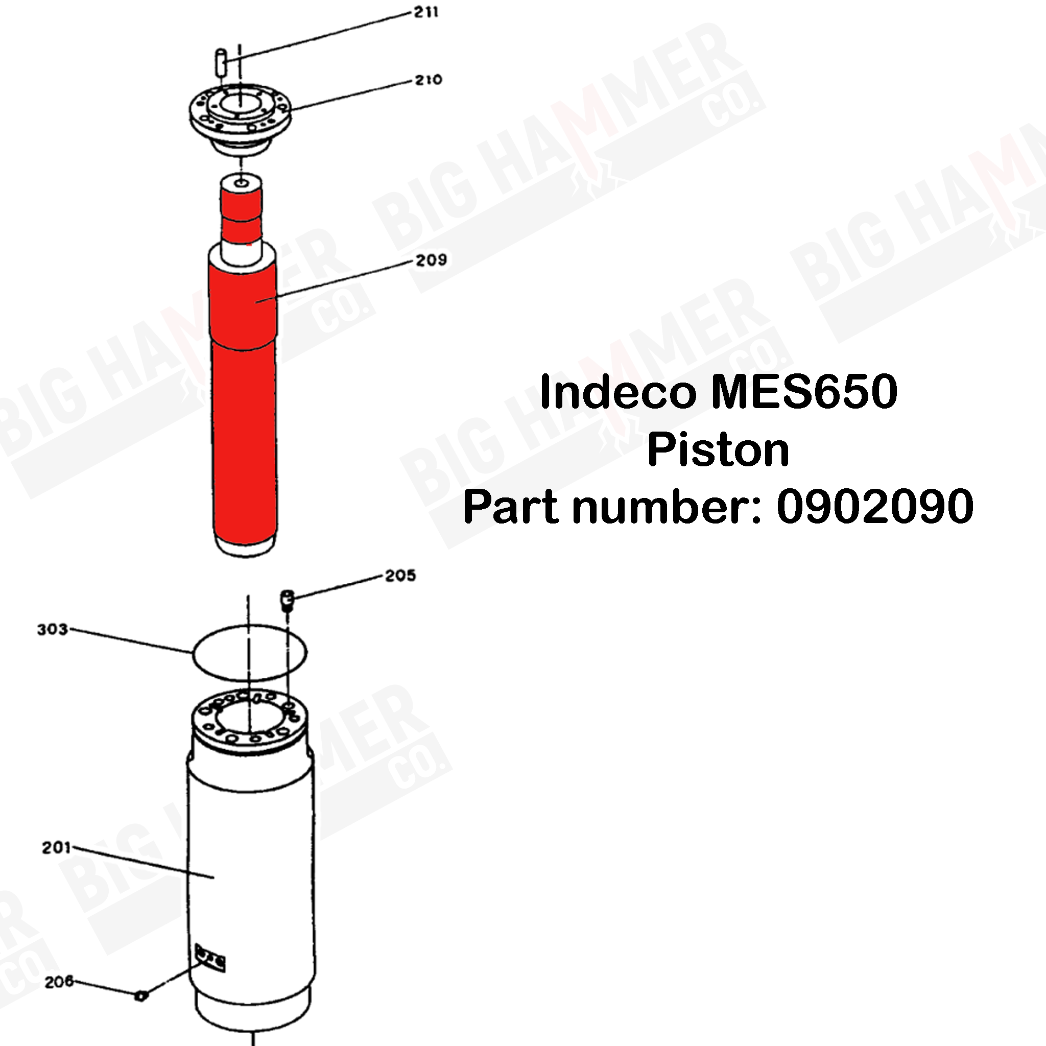 Indeco MES650 Piston