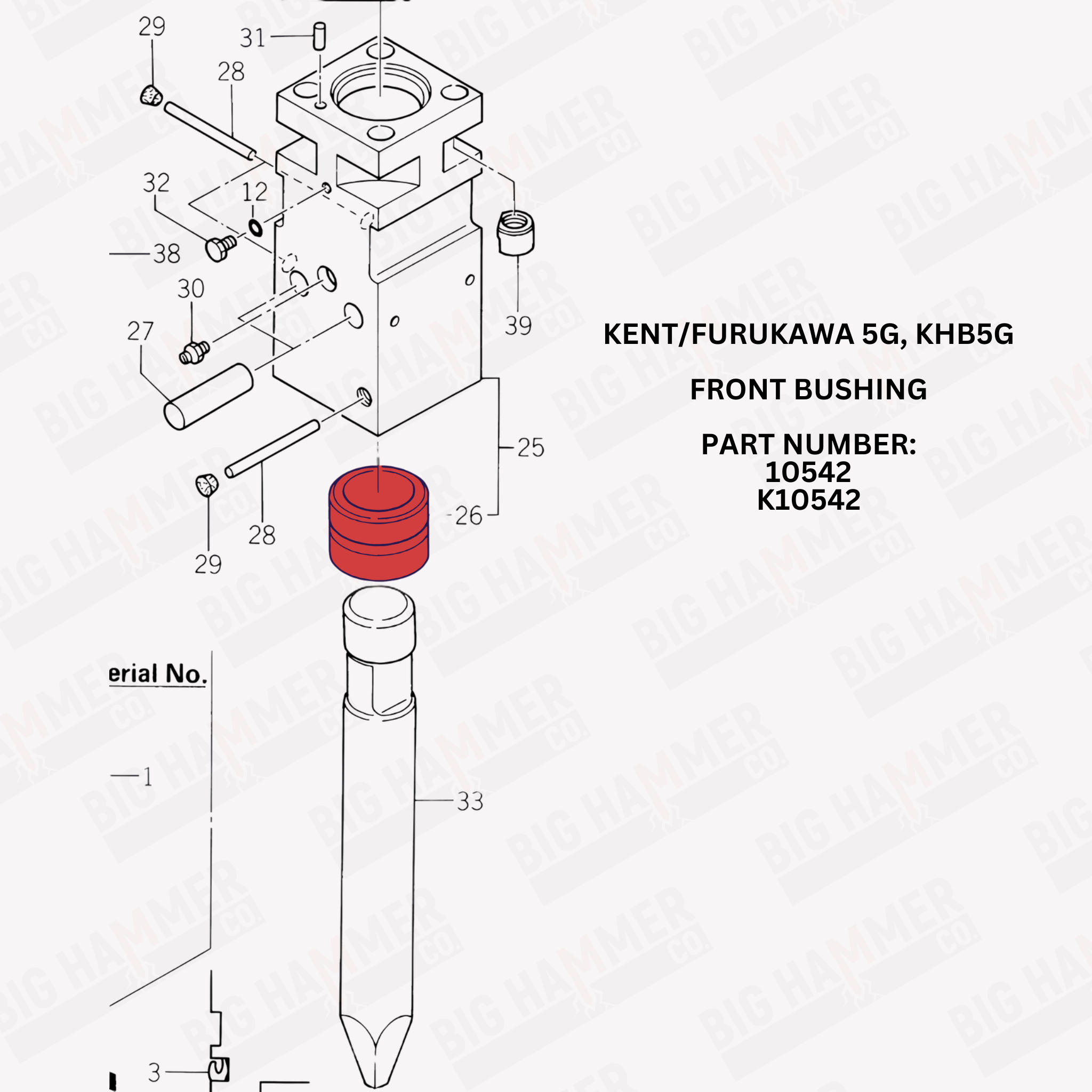 Kent/Furukawa 5G, KHB5G Front Bushing