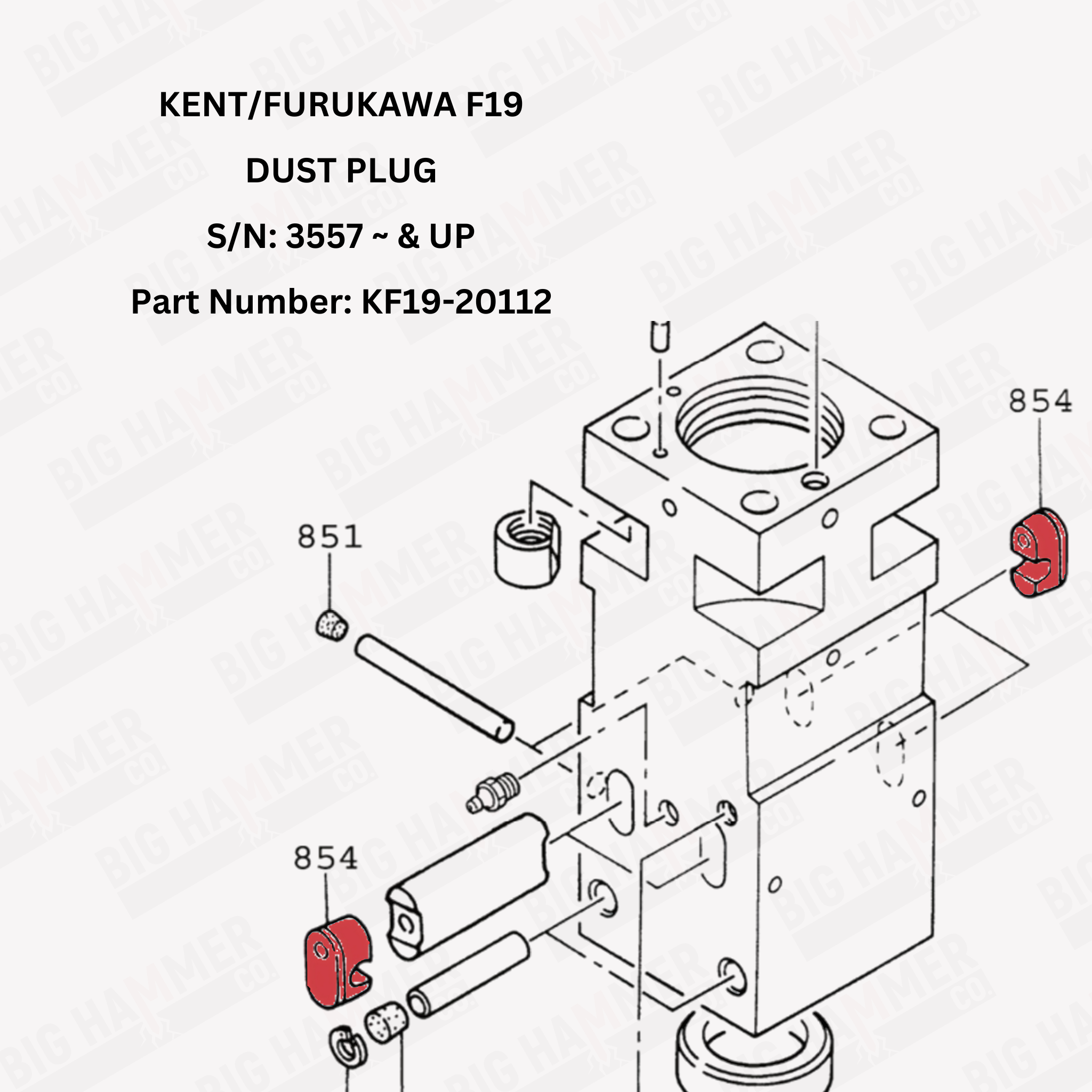Kent/Furukawa F19, KF19 Dust Plug (KF19-20112)
