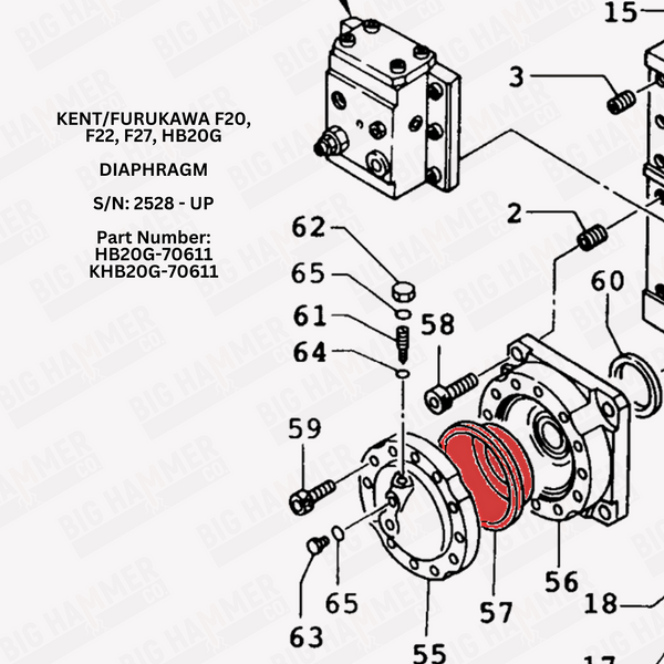 Kent/Furukawa F20, F22, KF22, F27, KF27, HB20G Diaphragm