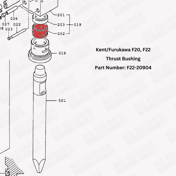 Kent/Furukawa F20, F22, KF22 Thrust Bushing (Upper Bushing)