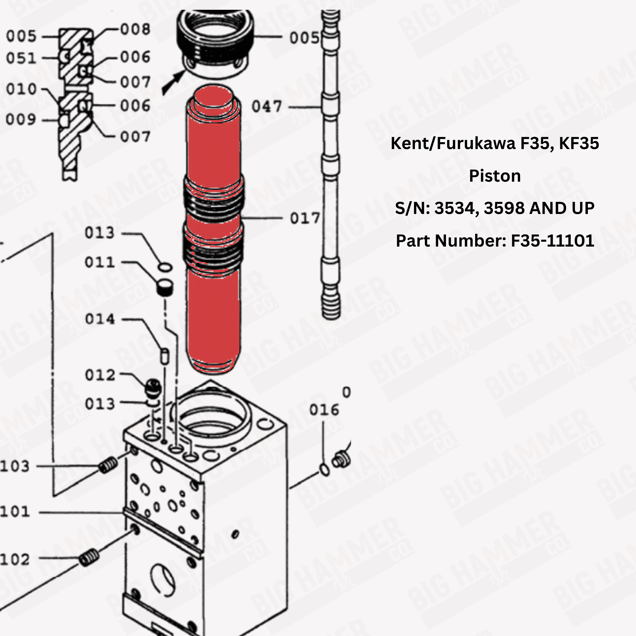 Kent/Furukawa F35, KF35 Piston