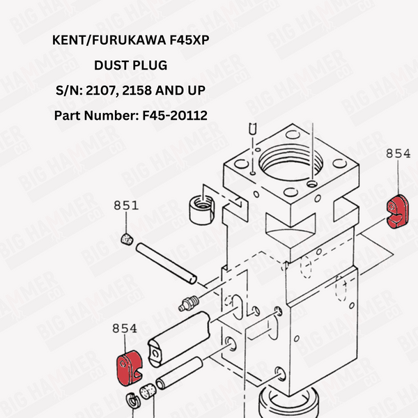 Kent/Furukawa F45, F45XP Dust Plug