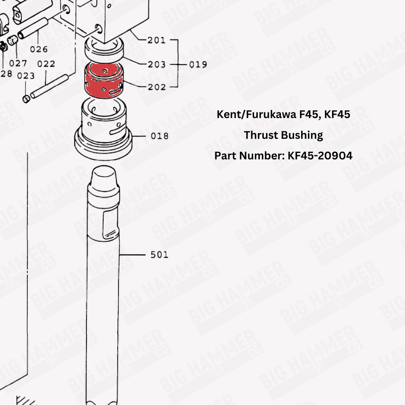 Kent/Furukawa F45, KF45 Thrust Bushing (Upper Bushing)