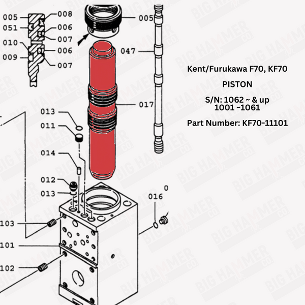 Kent/Furukawa F70, KF70 Piston
