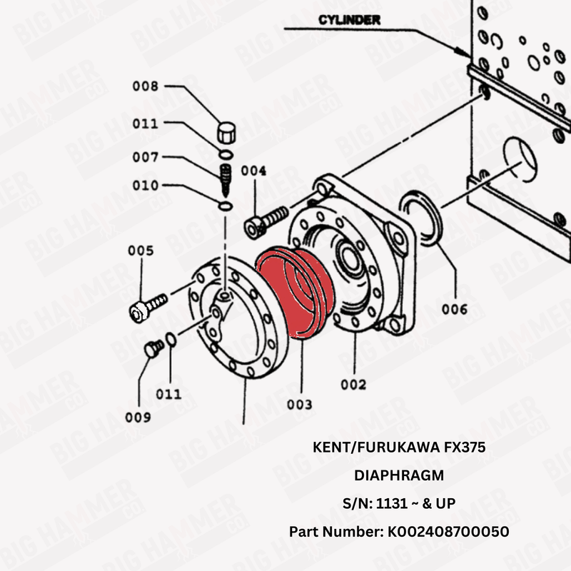 Kent/Furukawa FX375 Diaphragm
