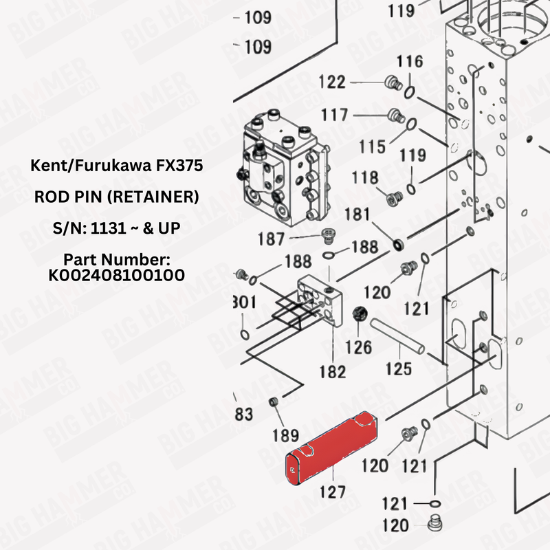 Kent/Furukawa FX375 Rod Pin (Retainer)