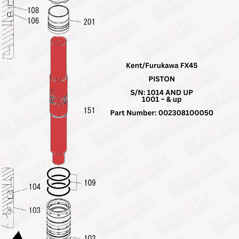 Kent/Furukawa FX45 Piston