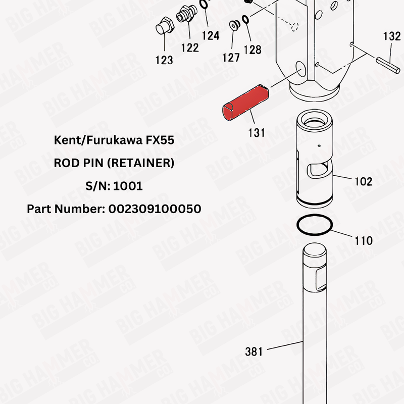 Kent/Furukawa FX55, FX55A Rod Pin (Retainer)