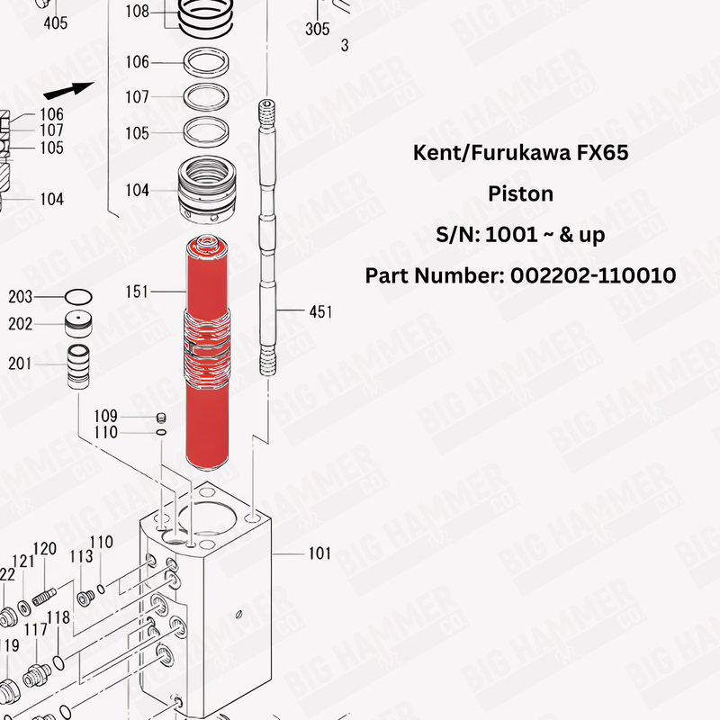 Kent/Furukawa FX65 Piston