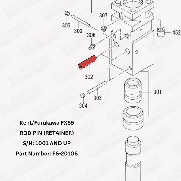 Kent/Furukawa FX65 Rod Pin (Retainer)