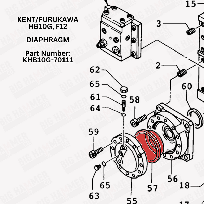 Kent/Furukawa HB10G, F12 Diaphragm