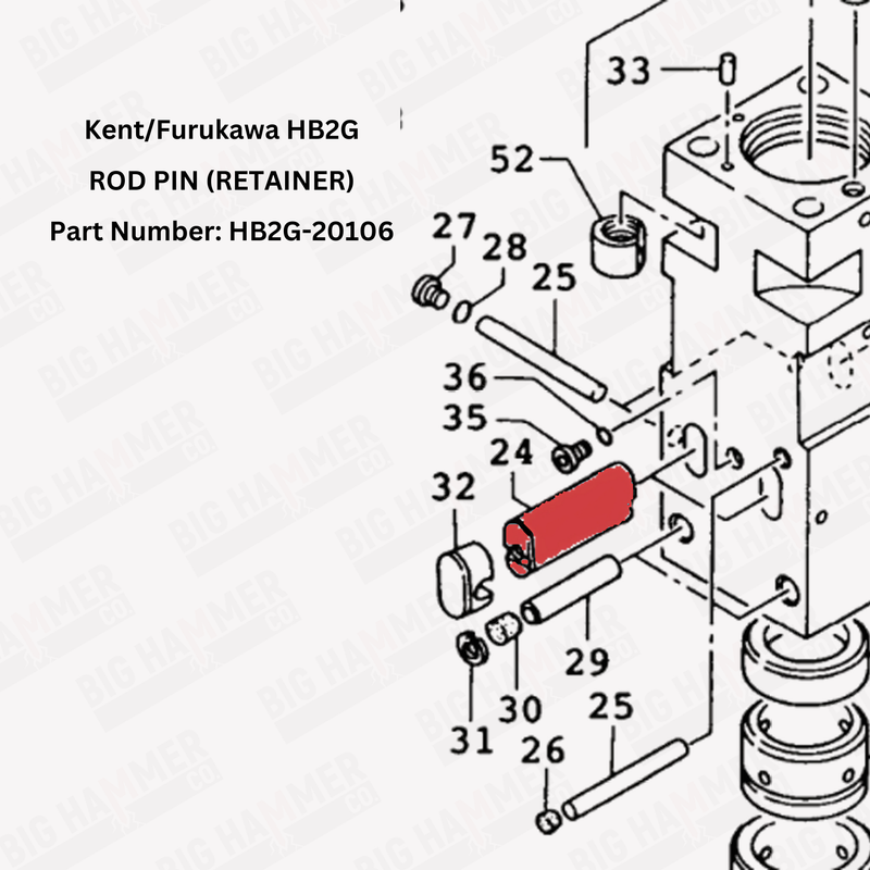 Kent/Furukawa HB2G Rod Pin (Retainer)